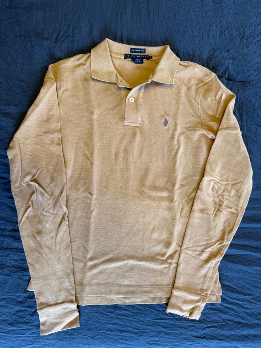 Ralph Lauren Women’s The Skinny  Long-Sleeve Polo in Camel